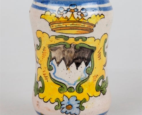 Unknown Artist Waisted Maiolica Apothecary Jar [Albarello] ceramic Newcomb Art Museum 0000_1433
