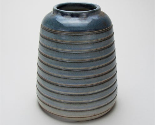 1. Vase - Gulf Rainware (Newcomb Guild) 1973.228-C Newcomb Guild Vase, Gulf Rainware glossy glaze on clay body Newcomb Art Museum of Tulane University