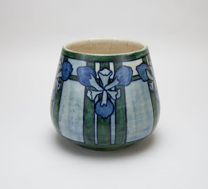 Vase with Abstract Dandelion Design